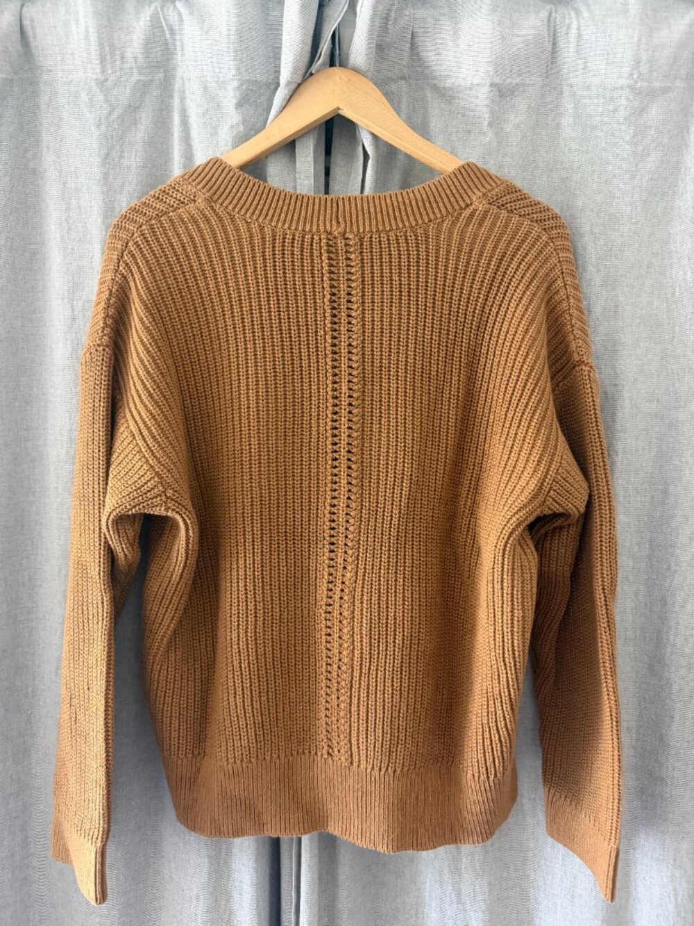 PACT Luxe Knit Cropped Cardigan Organic Cotton Camel NWT Women's Size M - Picture 2 of 5